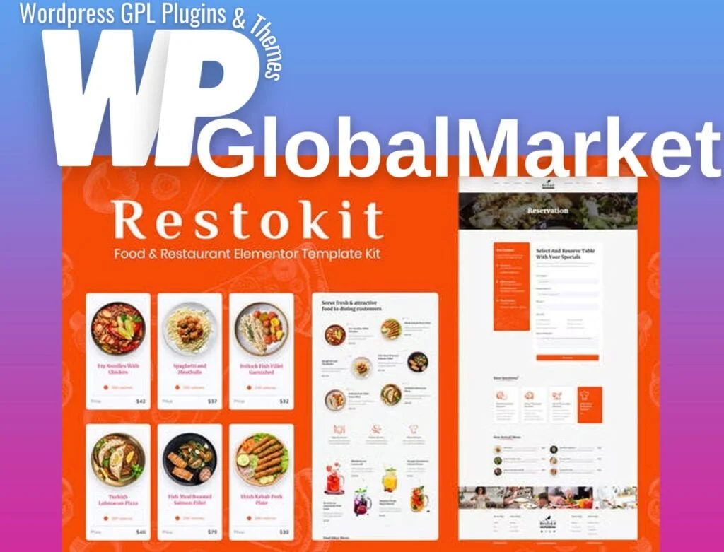 Restokit – food and restaurant elementor template kit