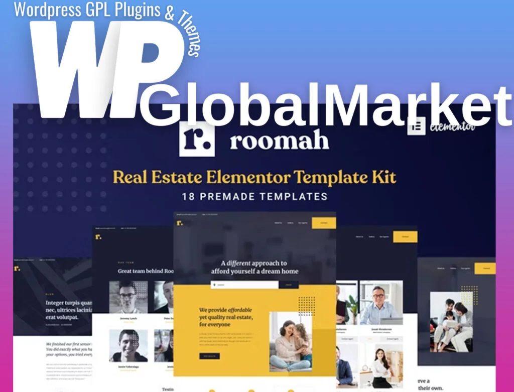 Roomah – real estate agent elementor template kit