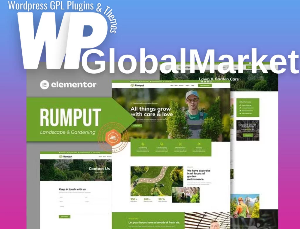 Rumput – landscape and gardening services elementor template kit