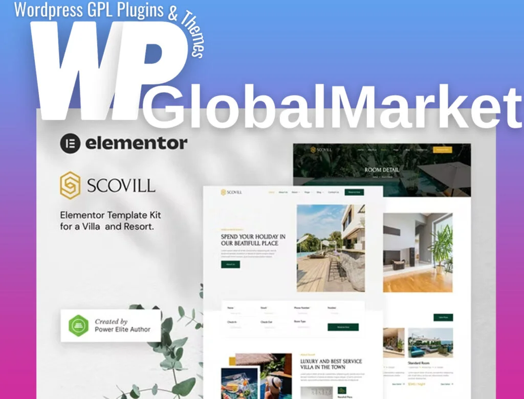 Scovill – luxury villa & resort elementor template kit