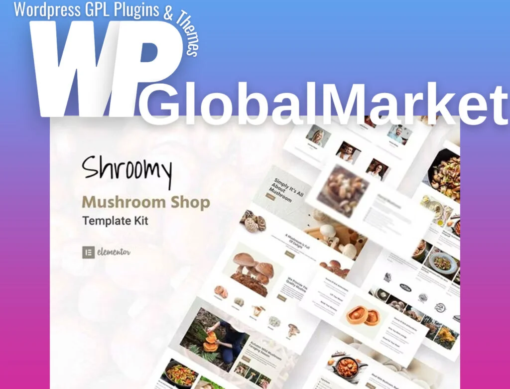 Shroomy – mushroom shop elementor template kit