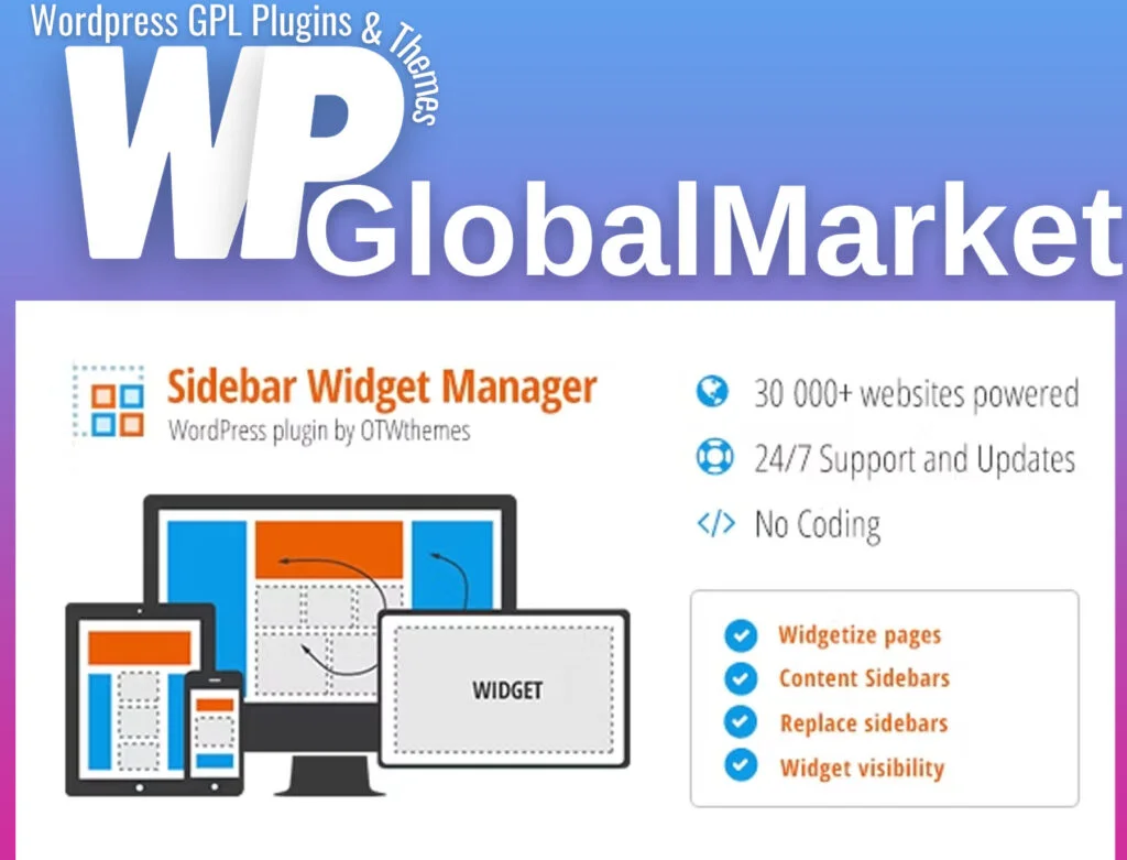 Sidebar & widget manager for wordpress