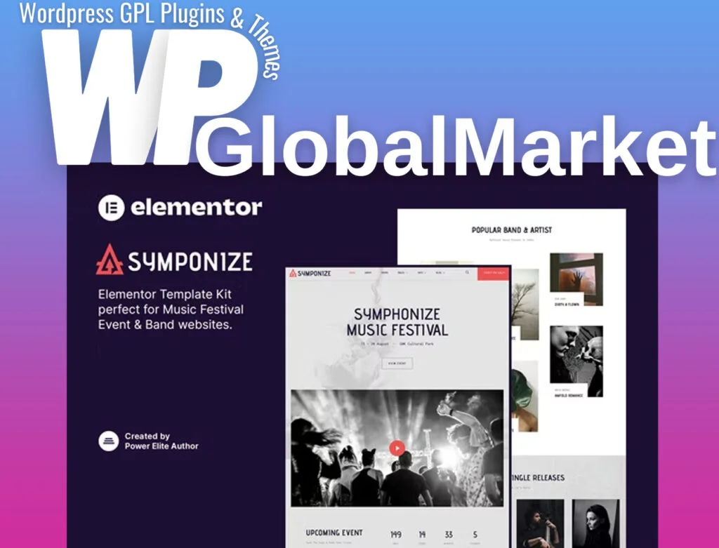 Symphonize – music festival event & band elementor template kit