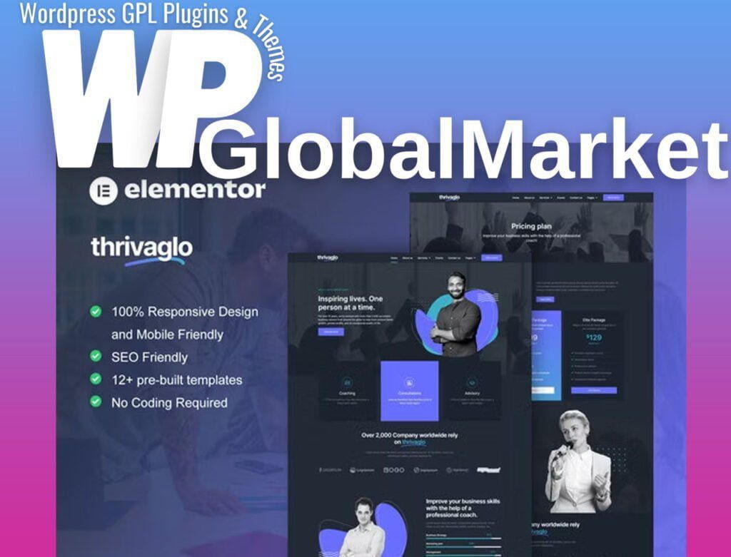 Thrivaglo – Business Coach Elementor Template Kit