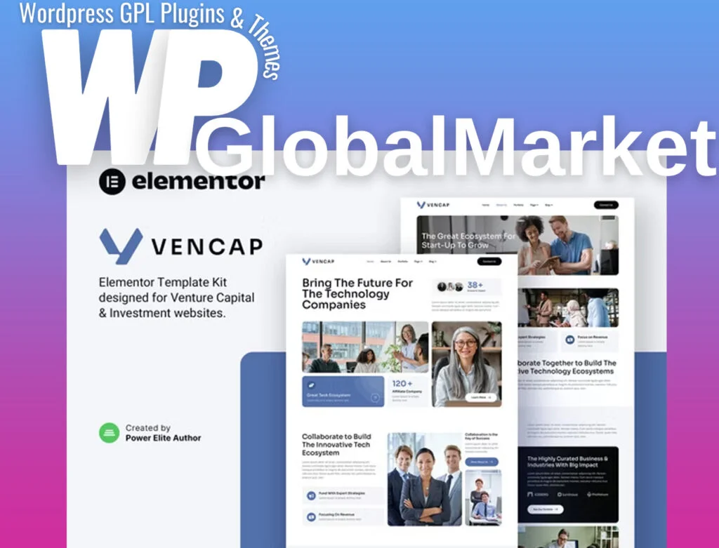 Vencap – venture capital and investment elementor template kit