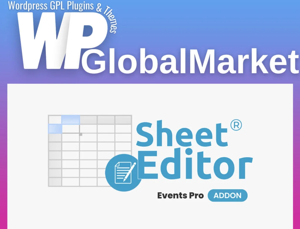 Wp sheet editor – events pro