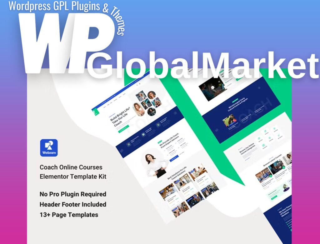 Wellern – Coach Online Courses Elementor Template Kit