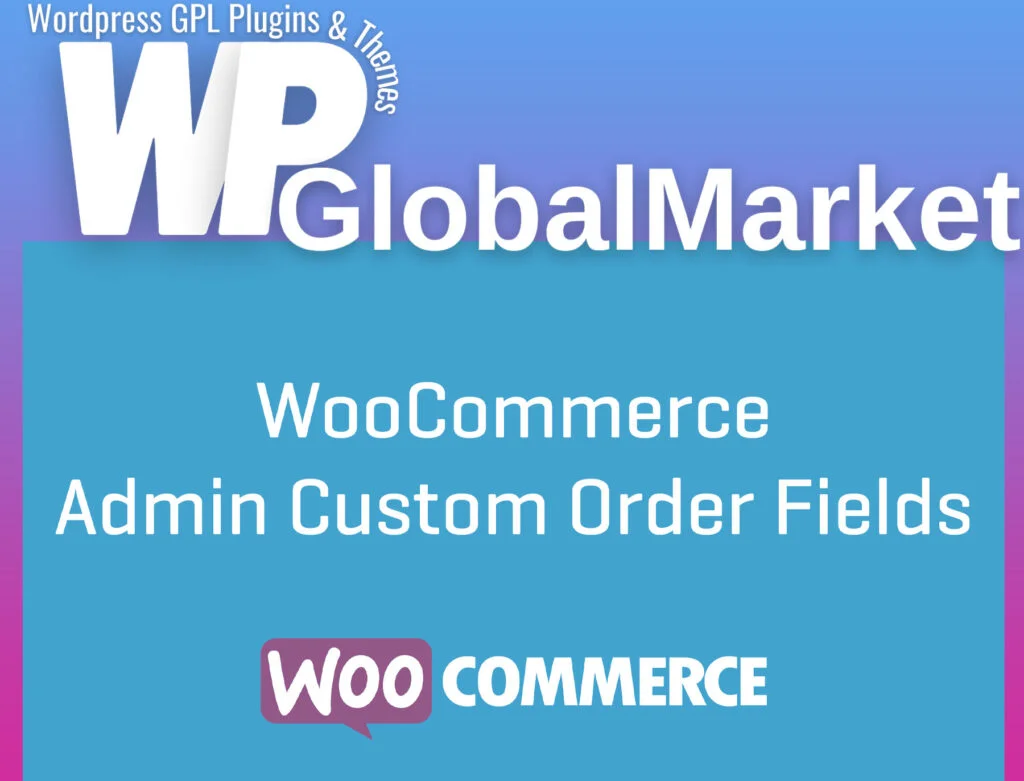 Woocommerce admin custom order fields