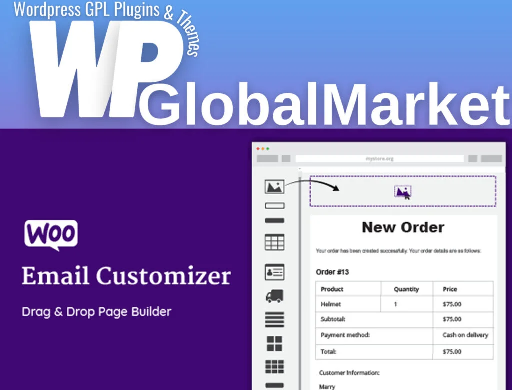 Woocommerce email customizer with drag and drop email builder