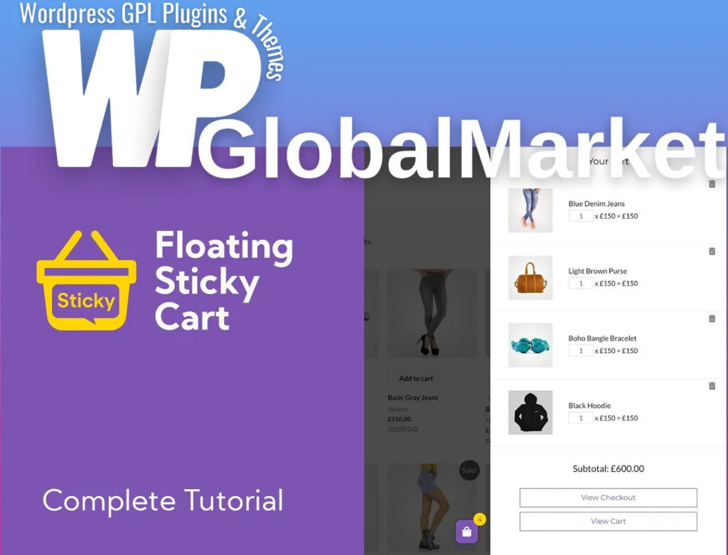 Woocommerce floating cart