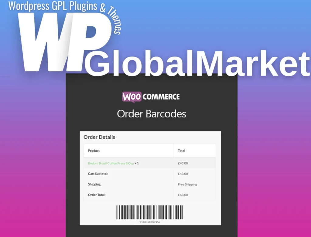 Woocommerce order barcodes