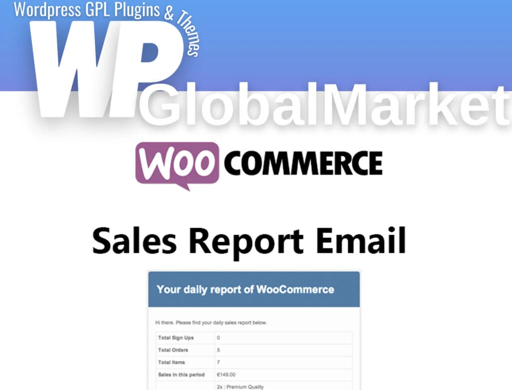 Woocommerce sales report email