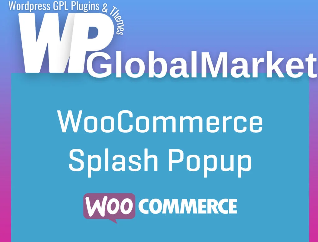 Woocommerce splash popup