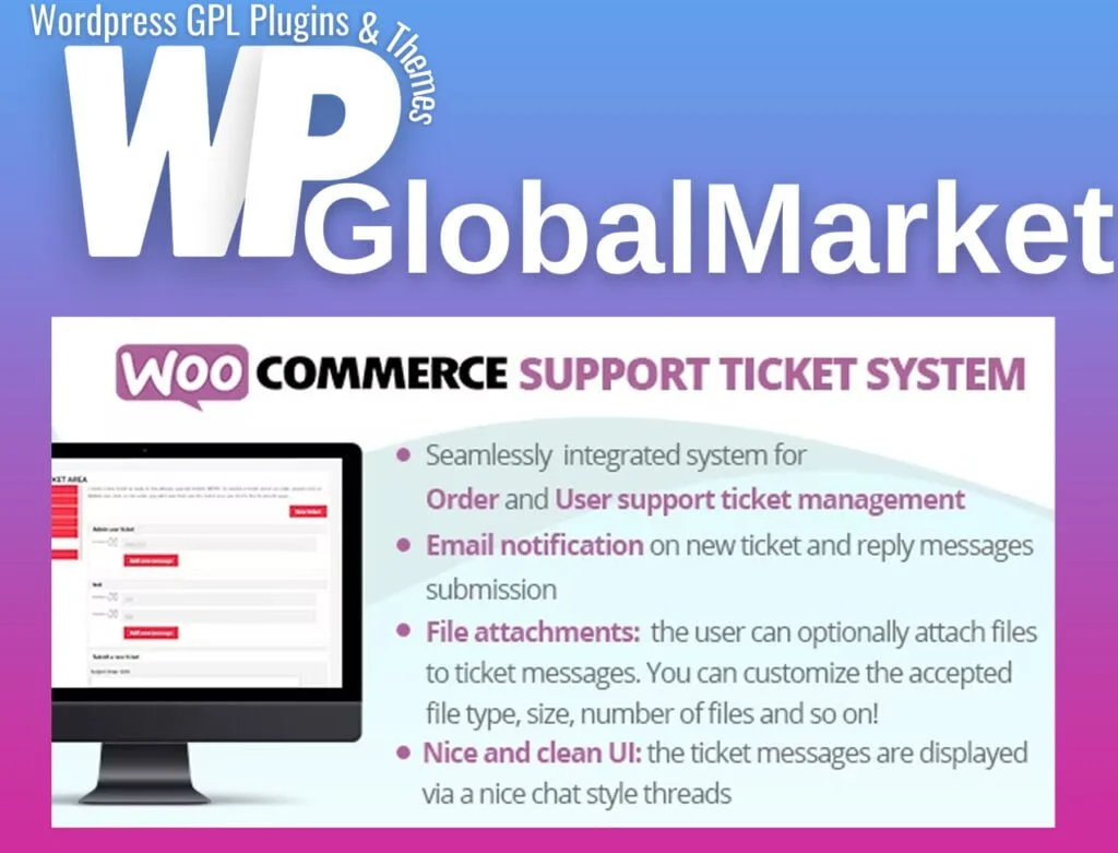 Woocommerce support ticket system