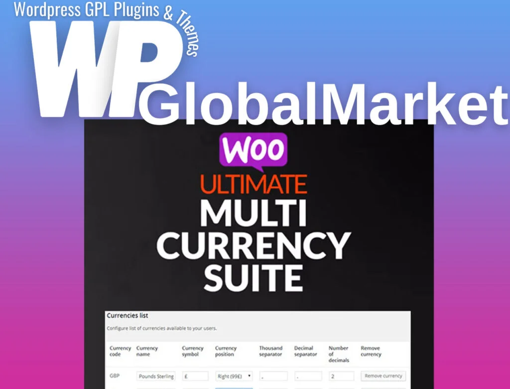 Woocommerce ultimate multi currency suite