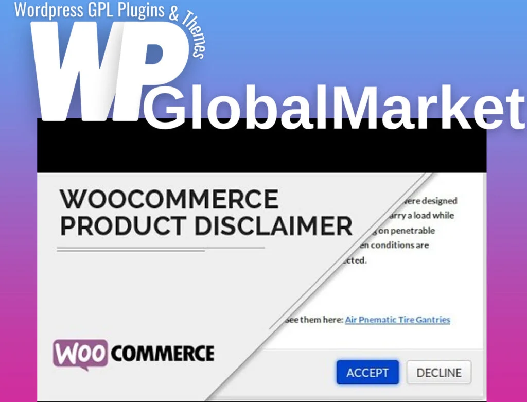 Woocommerce product disclaimer