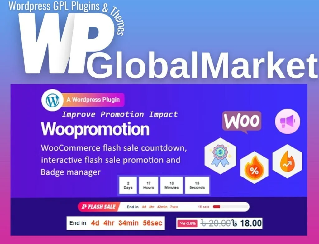 Woopromotion – woocommerce product promotion sale countdown and badge manager