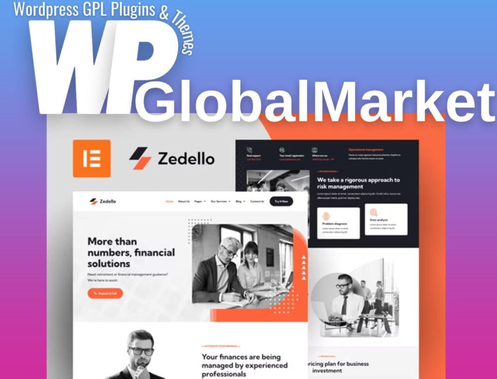 Zedello – Consultant and Finance Business Elementor Template Kit