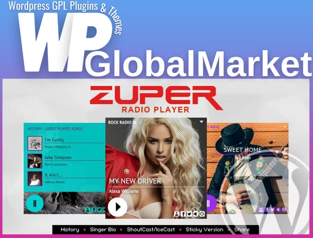 Zuper – shoutcast and icecast radio player with history