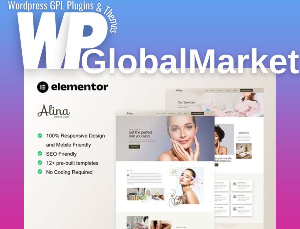 Alina – Skin Care & Dermatology Elementor Template Kit