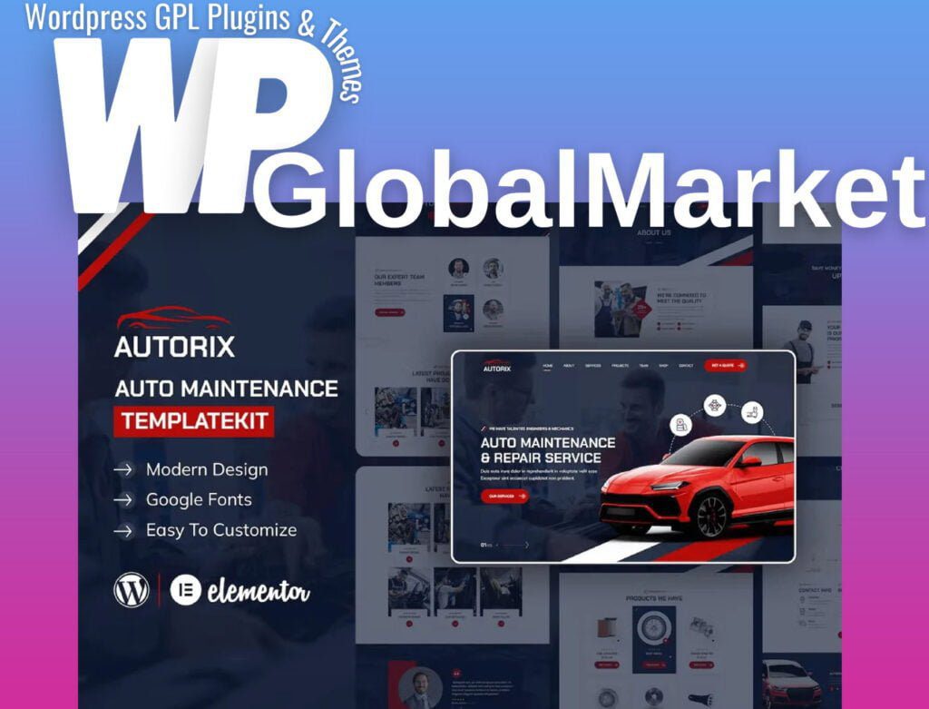 Autorix – Auto Maintenance Elementor Template Kit