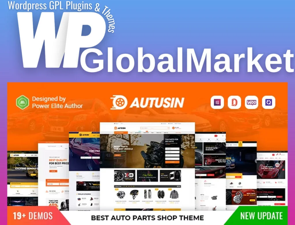 Autusin – auto parts and car accessories shop elementor woocommerce wordpress theme