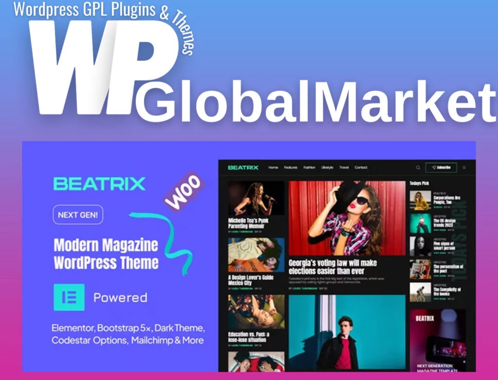 Beatrix – modern magazine wordpress theme