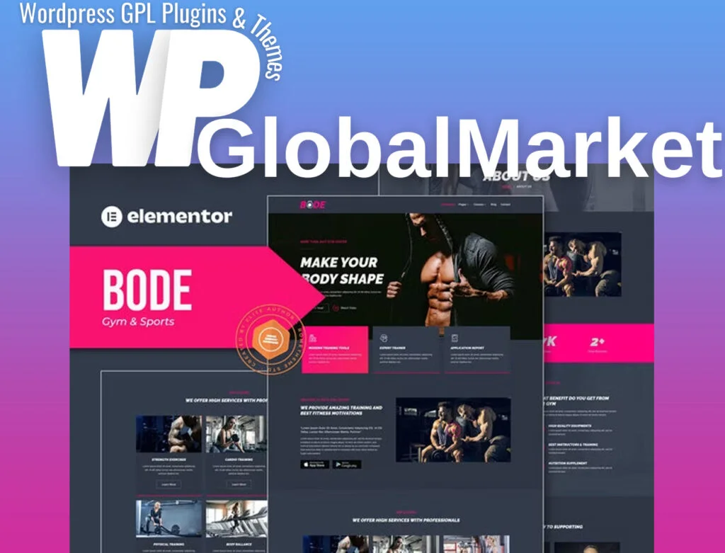 Bode – gym and sports elementor template kit