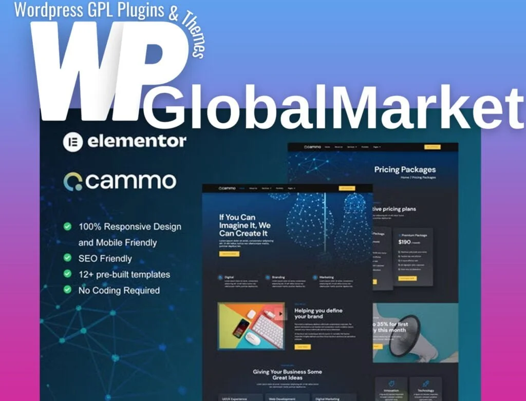 Cammo – creative agency services elementor template kit