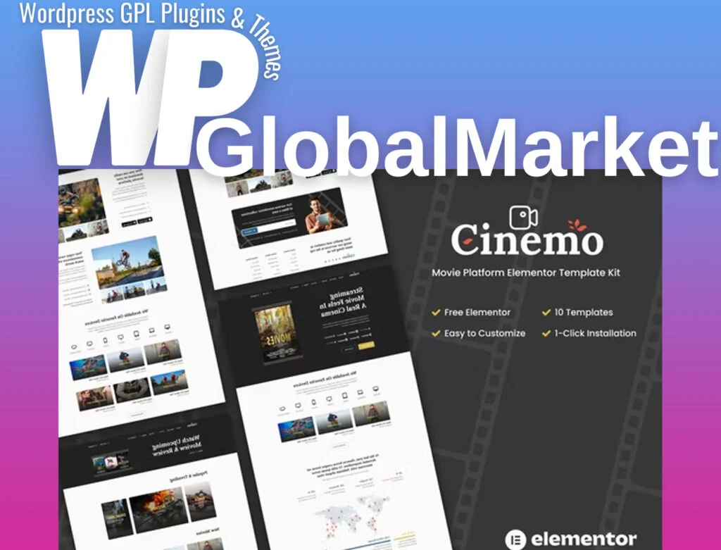 Cinemo – movie streaming elementor template kits