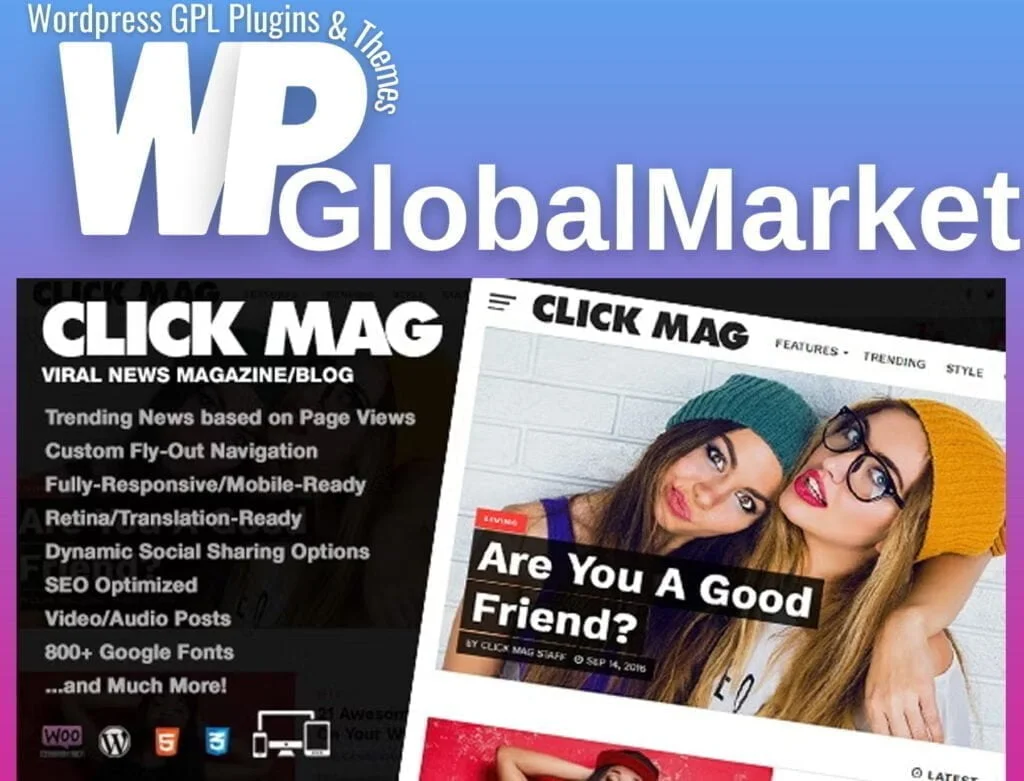 Click mag – viral wordpress news magazine/blog theme