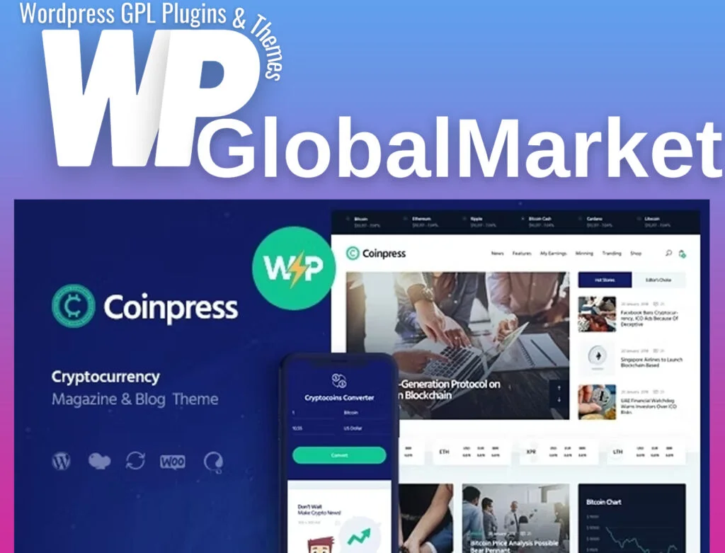 Coinpress – ico cryptocurrency magazine and blog wordpress theme