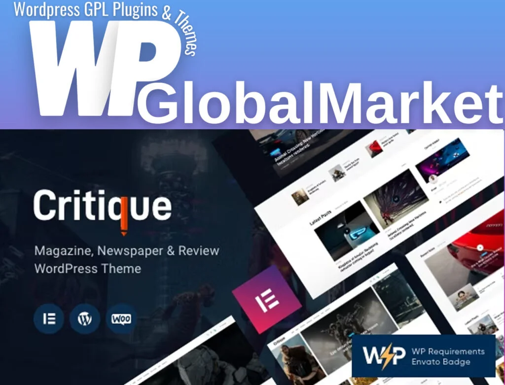 Critique – magazine, newspaper and review theme