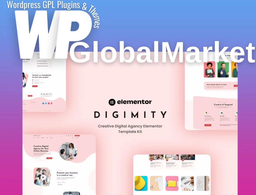 Digimity – creative digital agancy elementor template kit