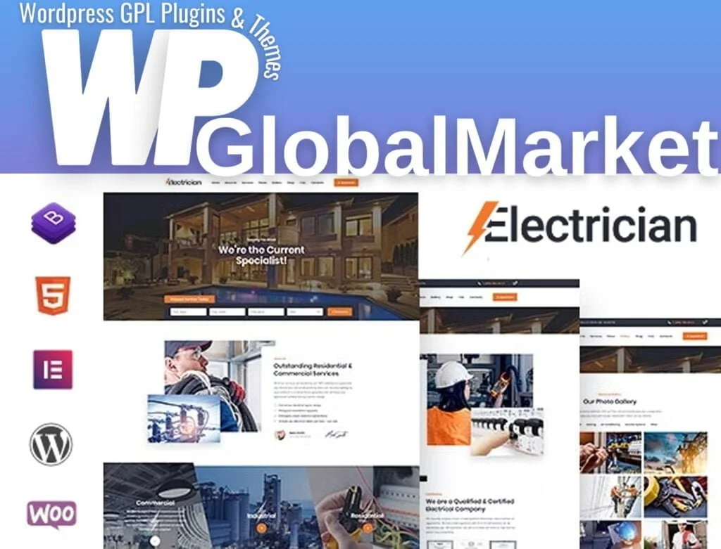 Electrician – electricity services wordpress theme