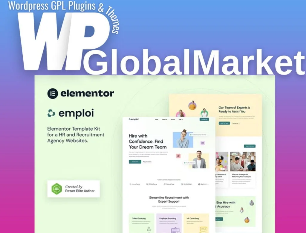 Emploi – human resources and recruitment agency elementor template kit