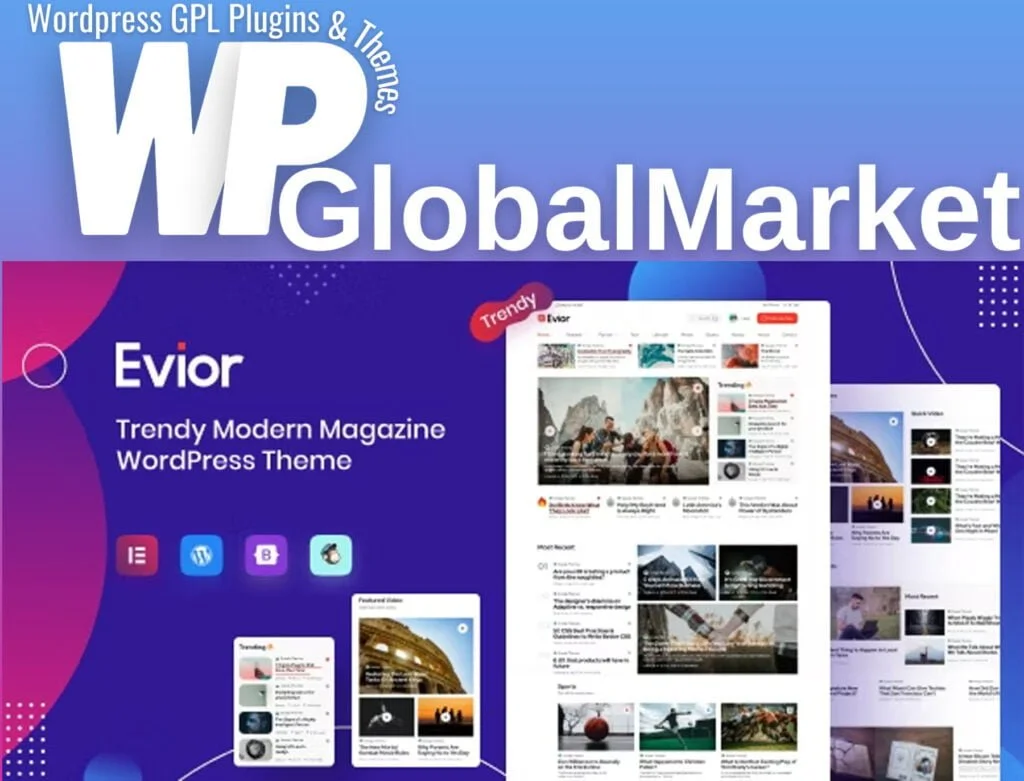 Evior – modern magazine wordpress theme