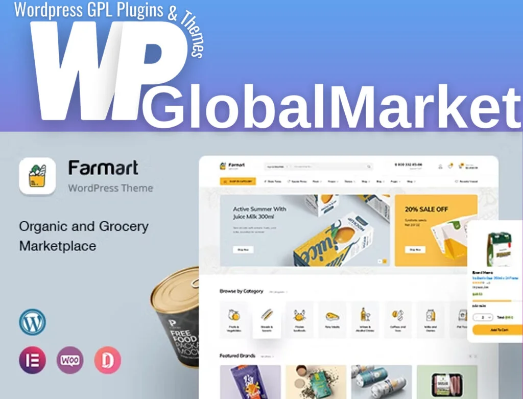 Farmart – organic and grocery marketplace wordpress theme