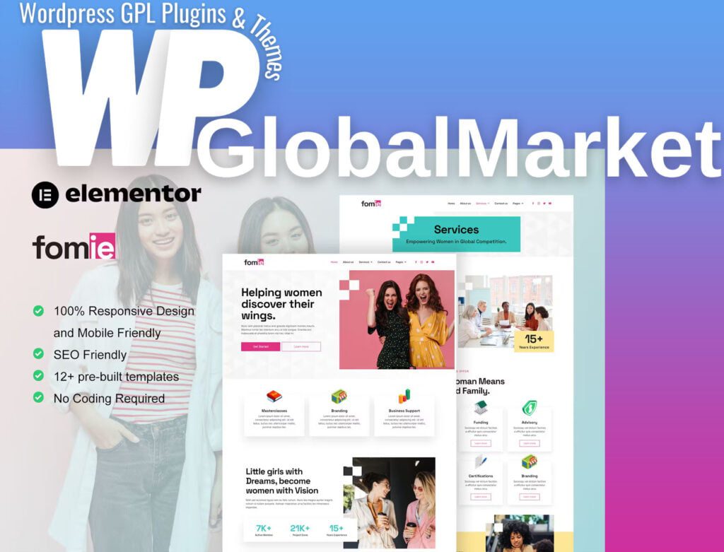 Fomie – Business Woman Elementor Template Kit