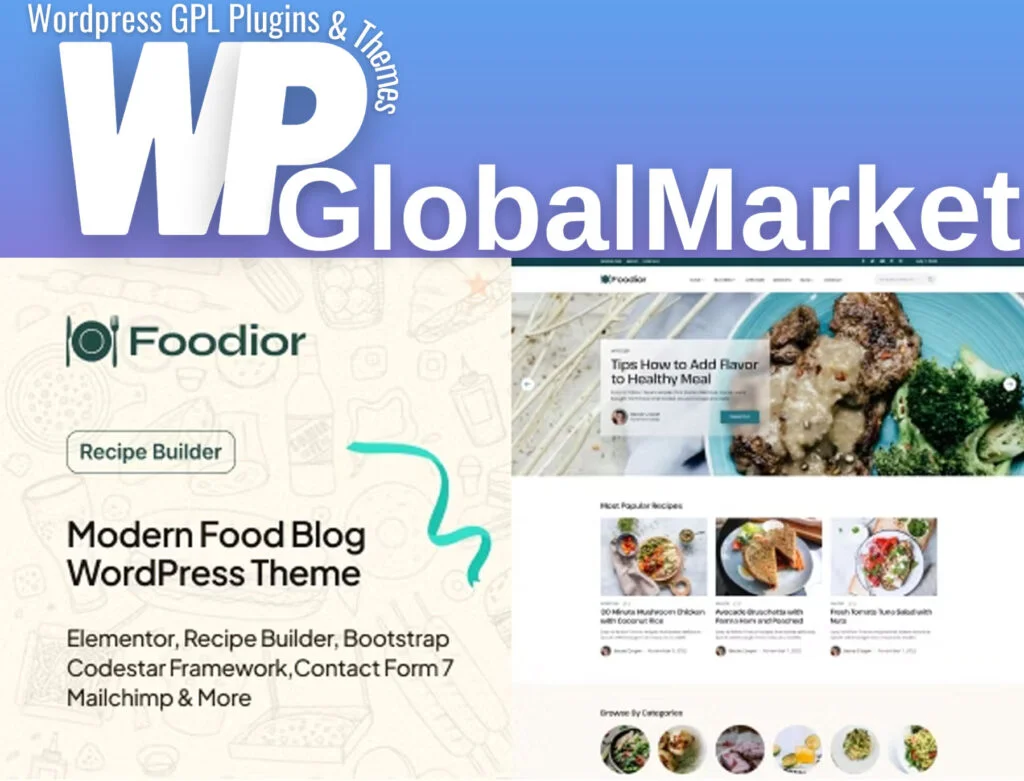 Foodior – personal food blog wordpress theme