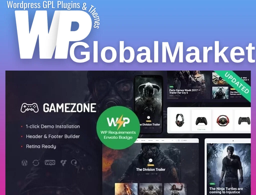 Gamezone – gaming blog and store wordpress theme