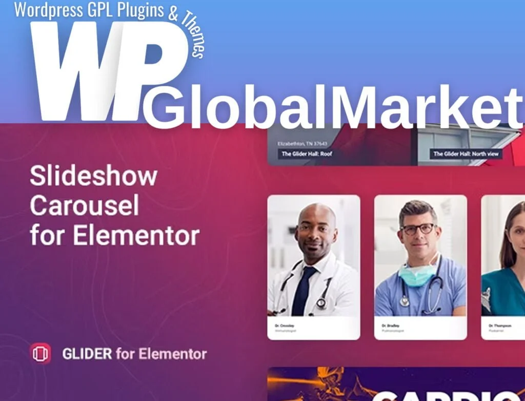 Glider slideshow and slider for elementor