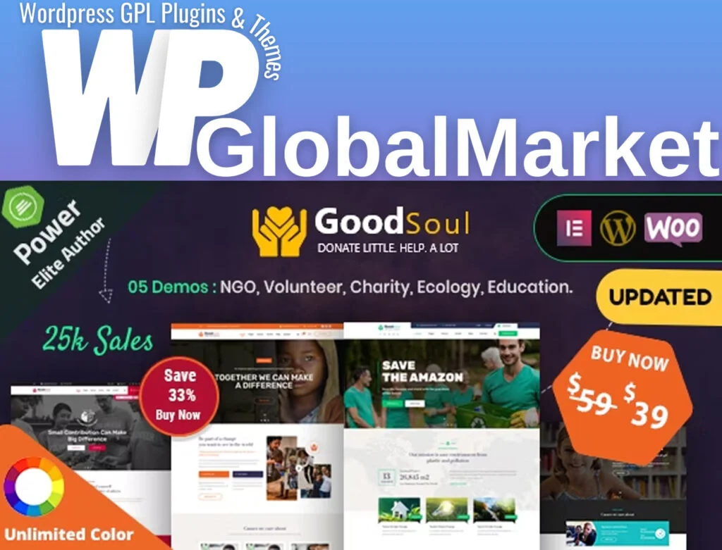 Goodsoul – charity and fundraising wordpress theme