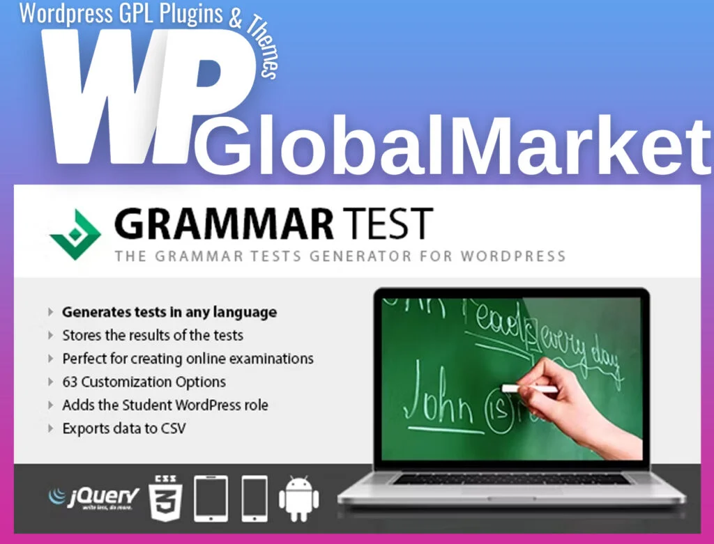 Grammar test wordpress plugin