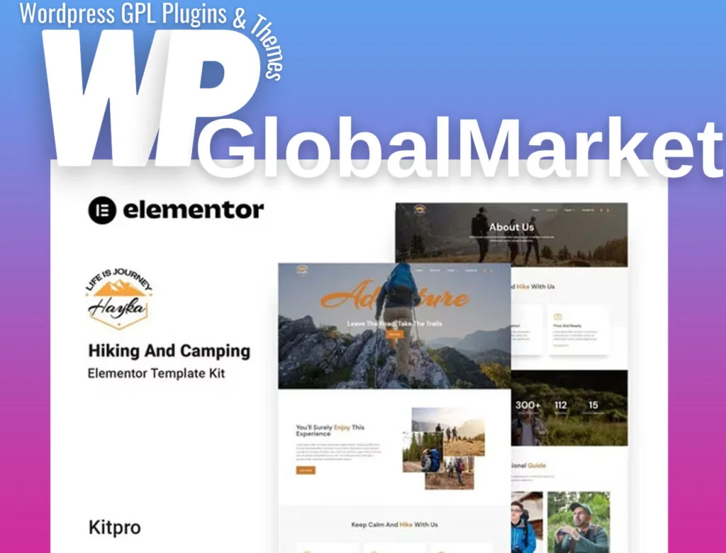 Hayka – hiking & camping elementor template kit