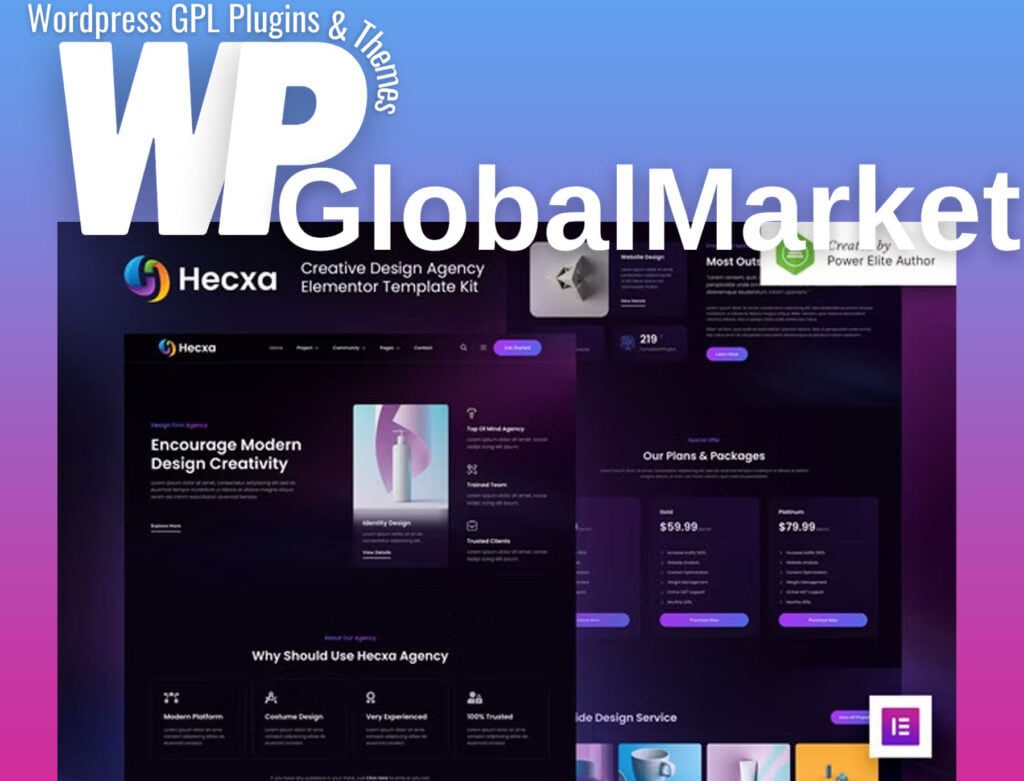 Hecxa – Creative Design Agency Elementor Template Kit