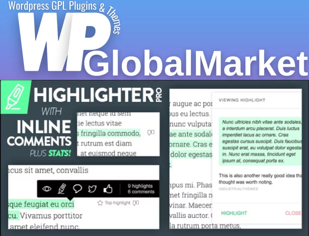 Highlighter pro – a medium.com-inspired text highlighting and inline commenting tool for wordpress