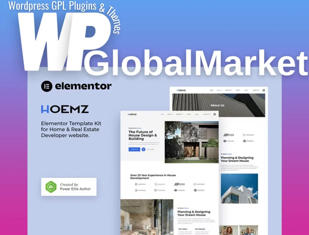 Hoemz – home & real estate developer elementor template kit