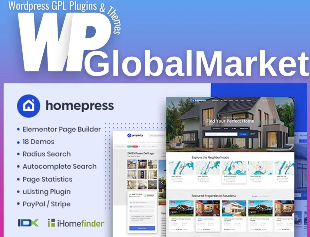 Homepress – real estate wordpress themes