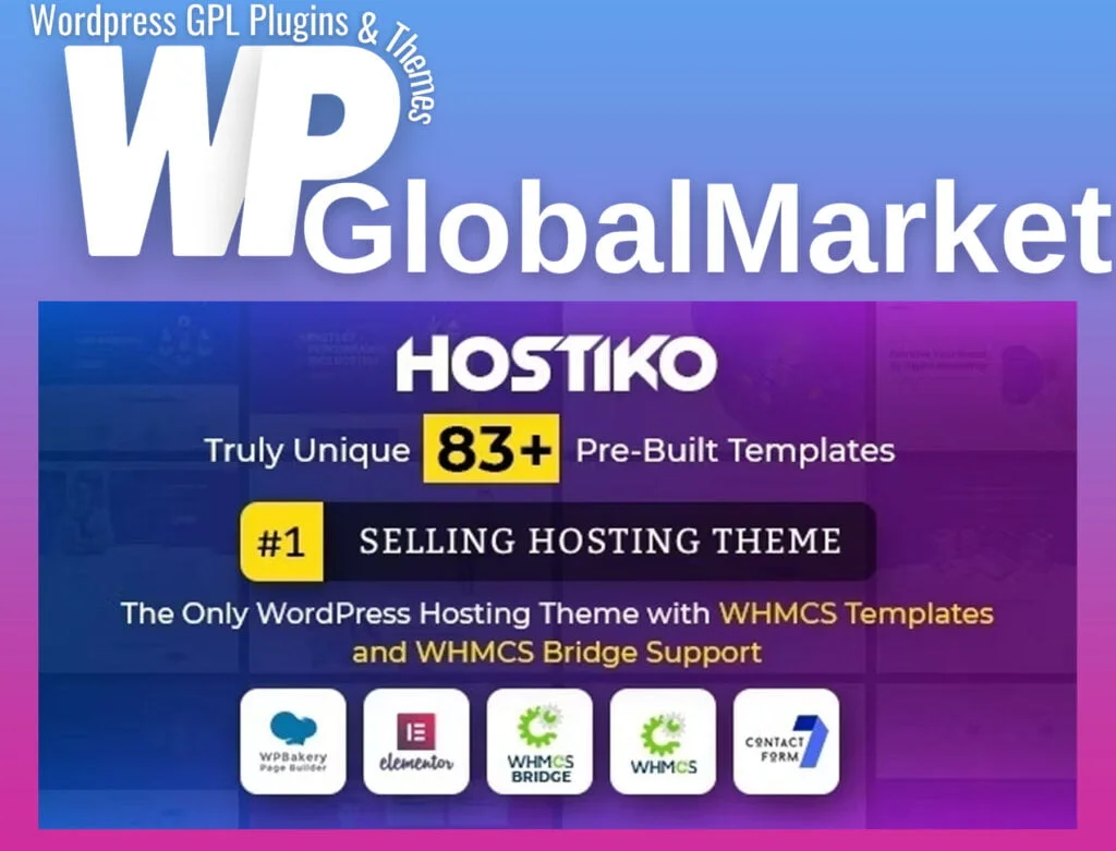 Hostiko wordpress whmcs hosting theme